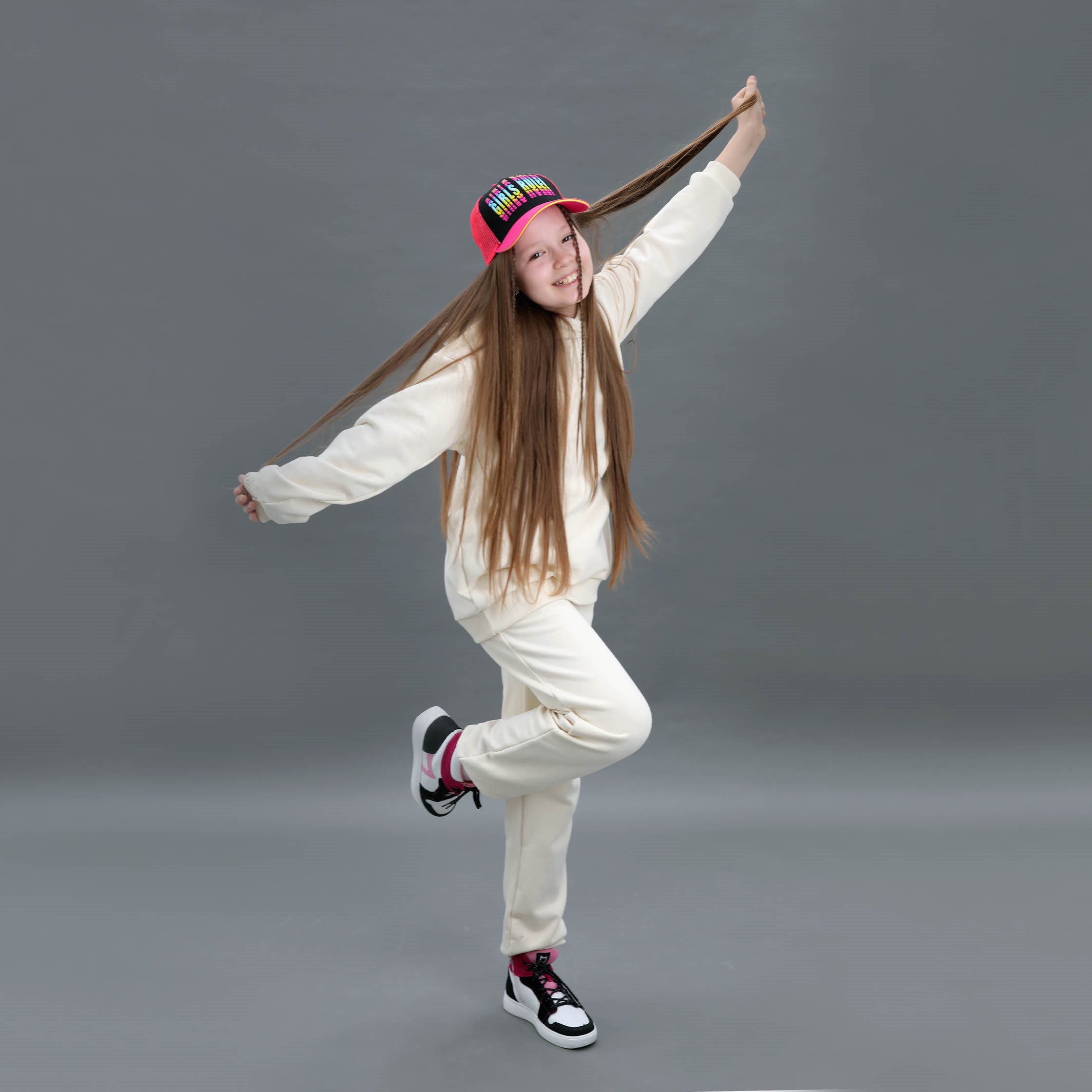 07064058-40 Костюм худи + брюки молочный, все фото 7