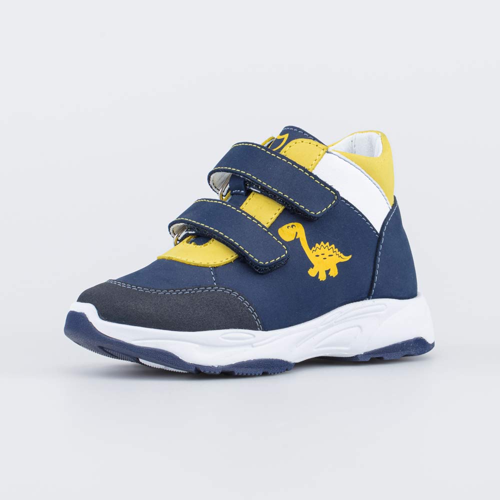 352381-21 Кожаные ботинки на липучках Динозаврик, все фото 1