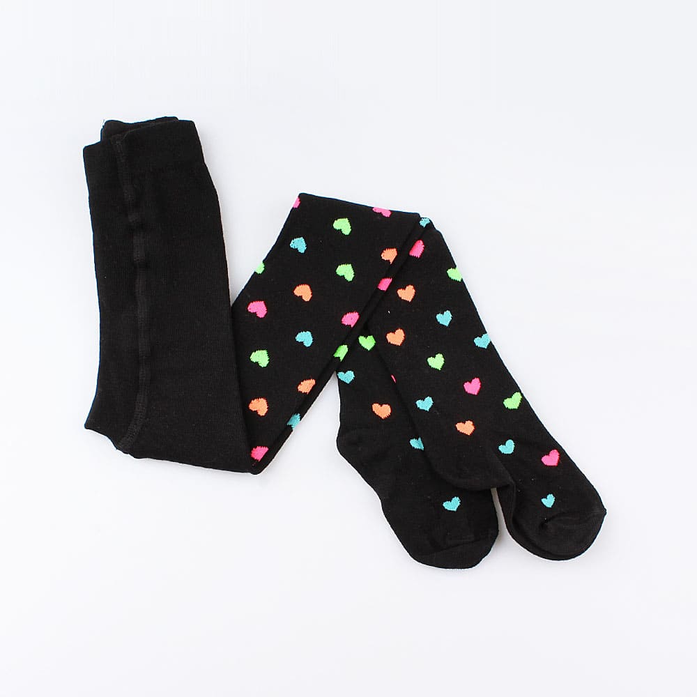 07832454-40 Колготки хлопковые Сердечки черный, все фото 1