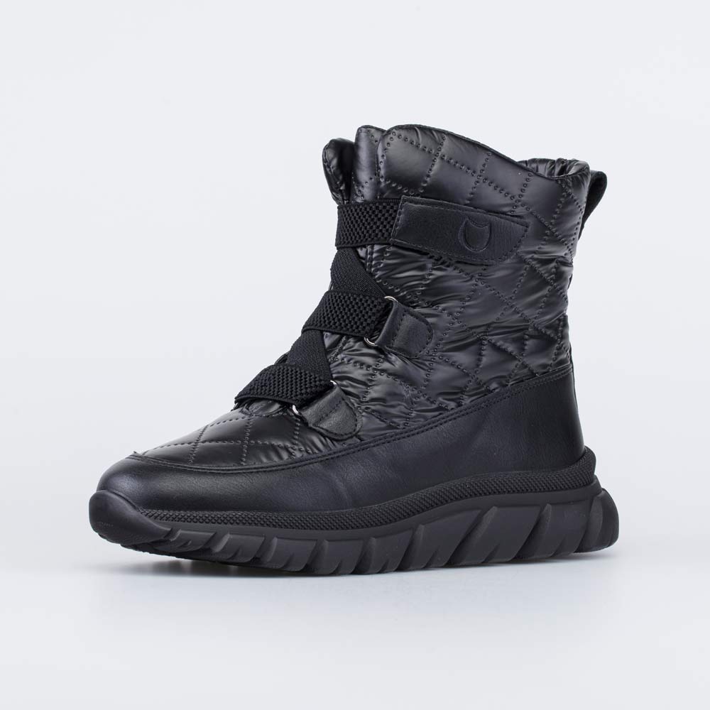 754065-42 Стеганые ботинки-дутики для девочки черный, все фото 1