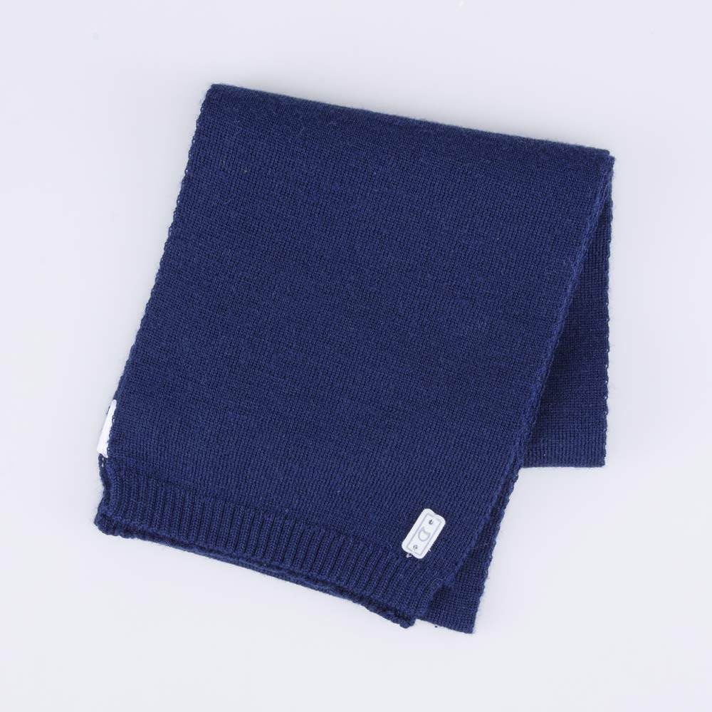 07712095-20 Шарф из шерсти мериноса детский темно-синий, все фото 2