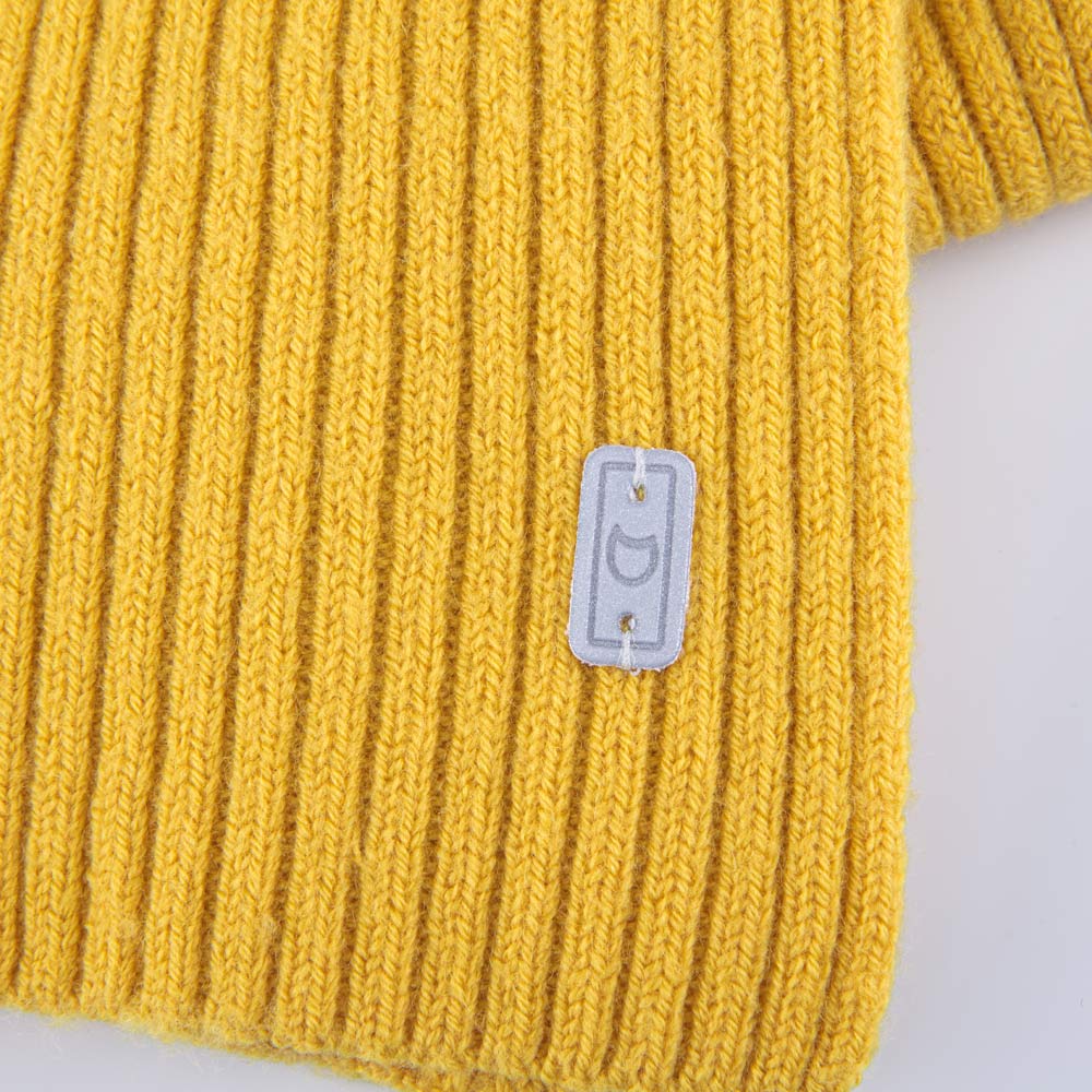 07712102-20 Шарф из шерсти мериноса детский горчичный, все фото 3