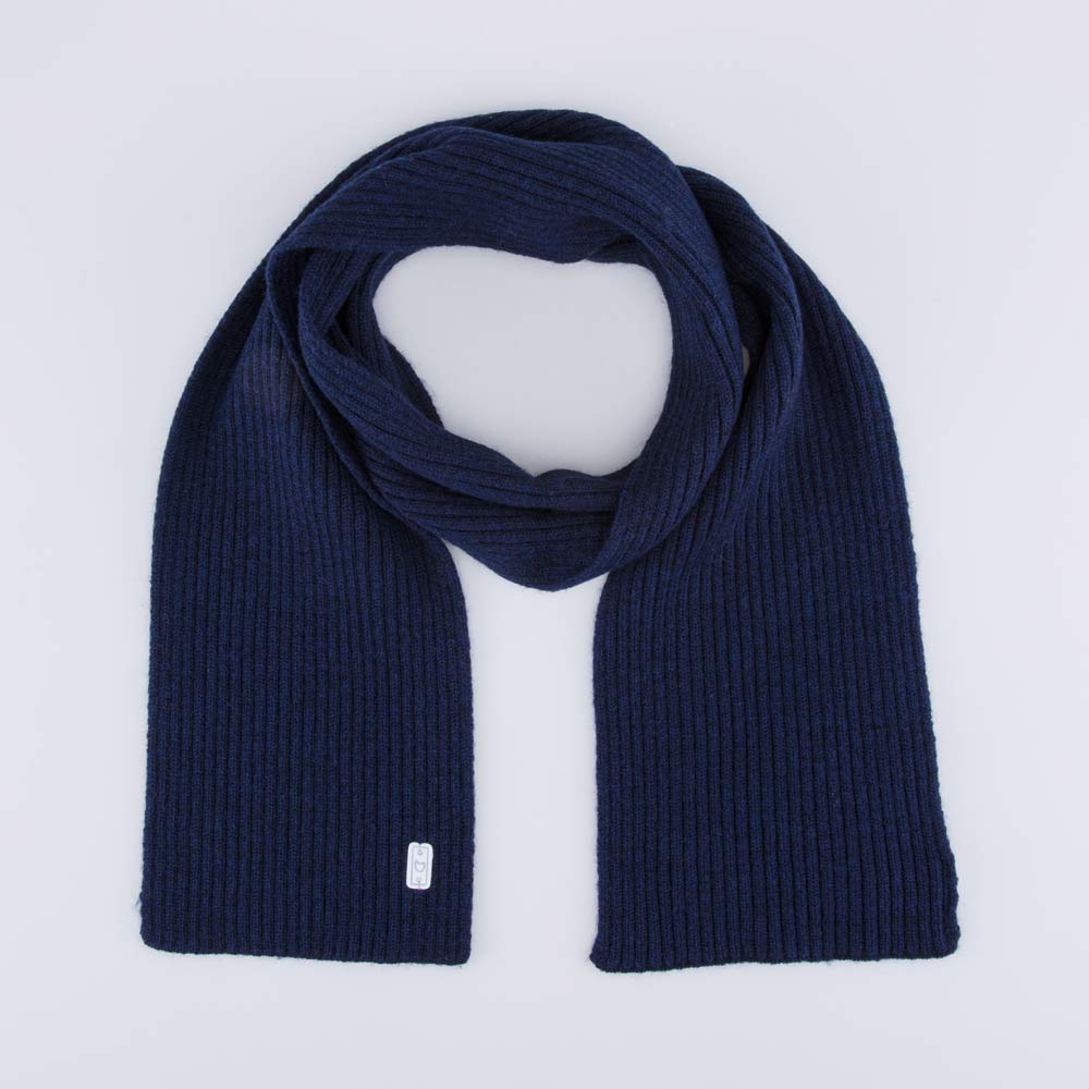 07712109-20 Шарф из шерсти мериноса детский темно-синий, все фото 1
