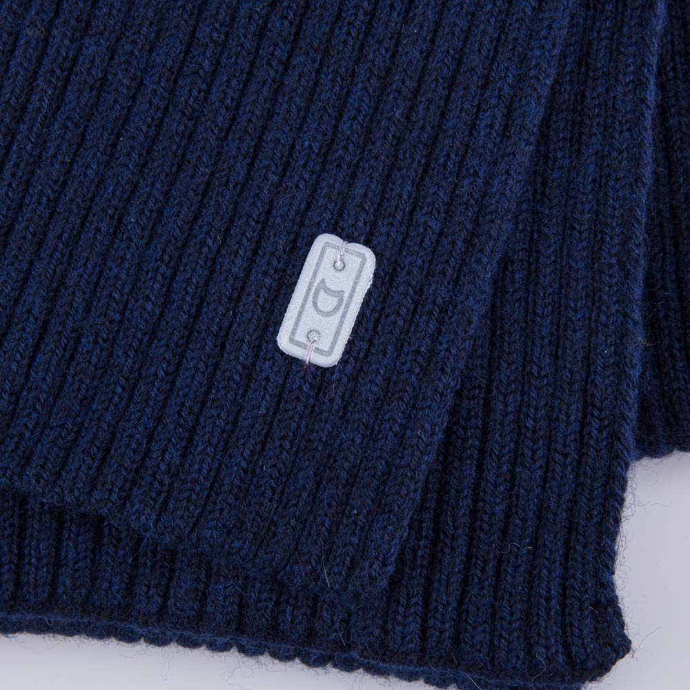 07712109-20 Шарф из шерсти мериноса детский темно-синий, все фото 3