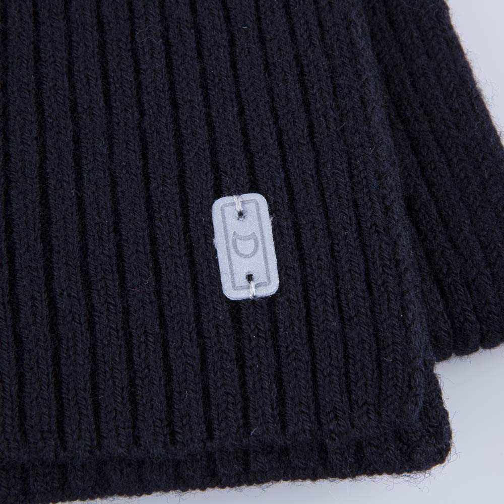 07712112-20 Шарф из шерсти мериноса детский черный, все фото 3