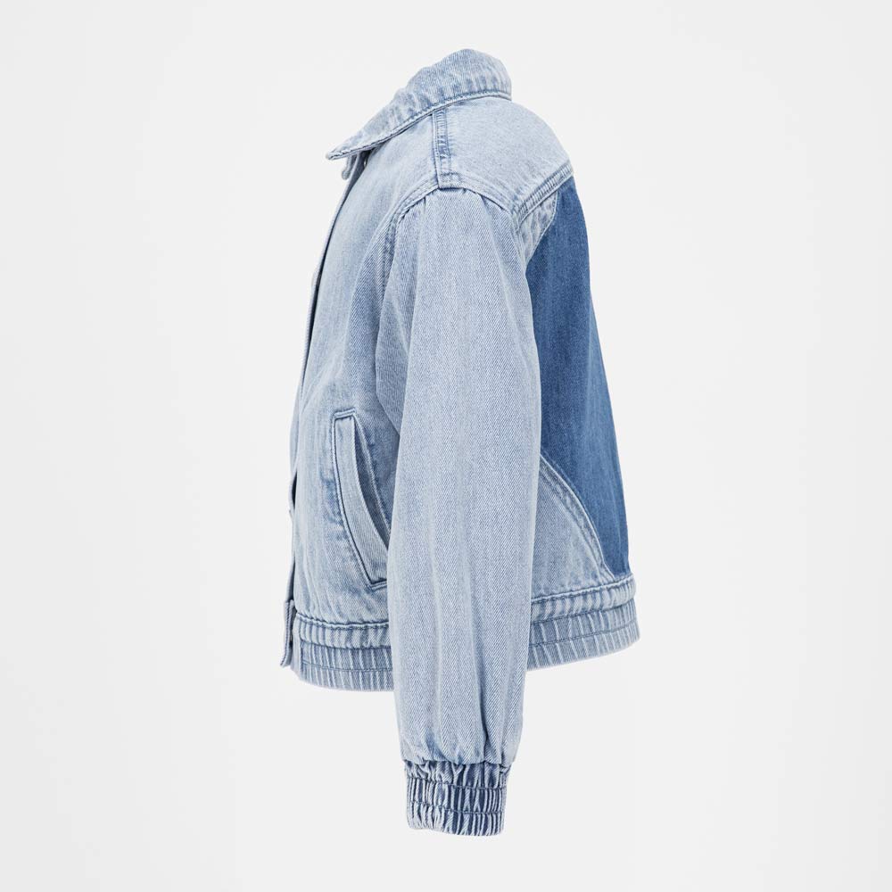 07805002-40 Джинсовая куртка-бомбер для девочки, все фото 2