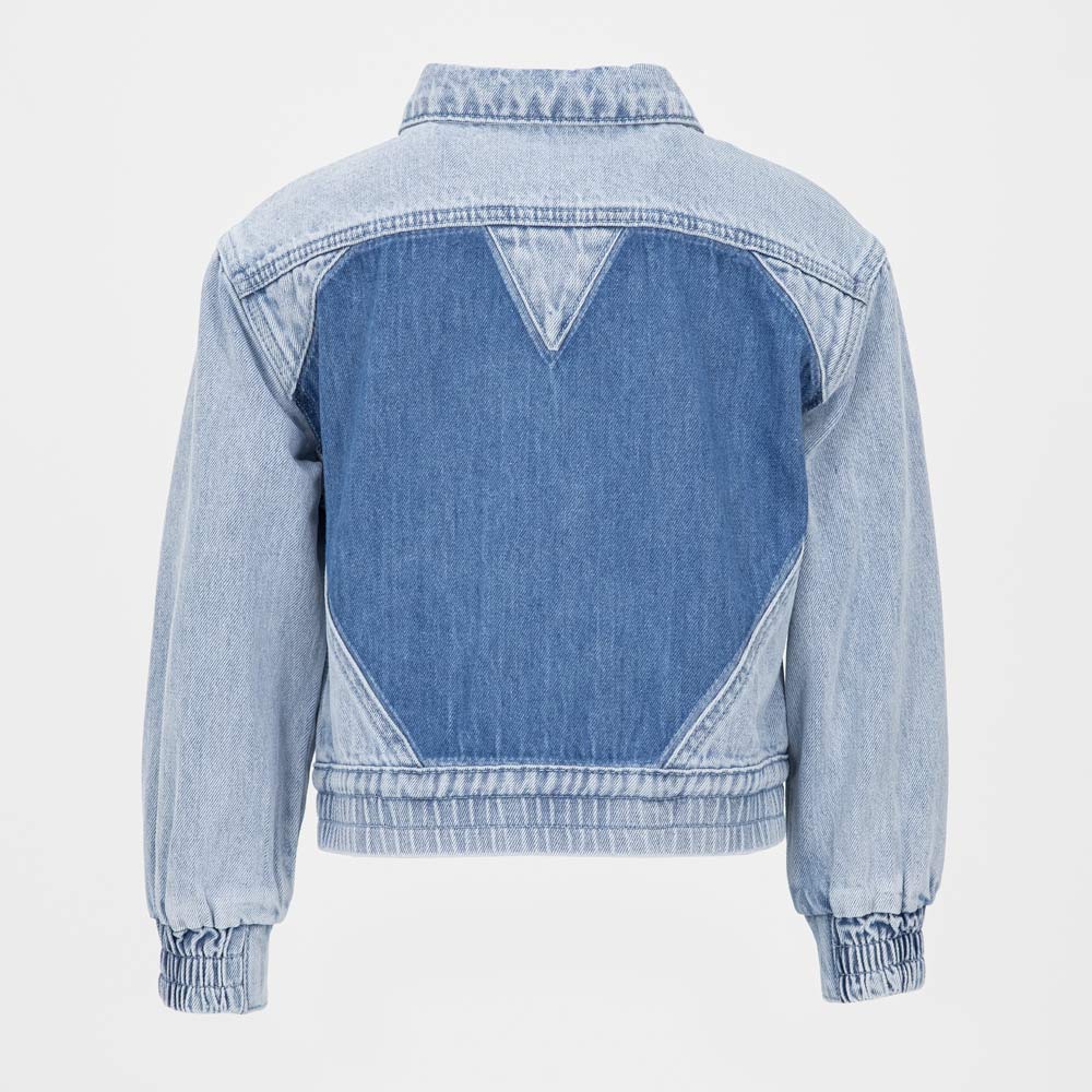 07805002-40 Джинсовая куртка-бомбер для девочки, все фото 3