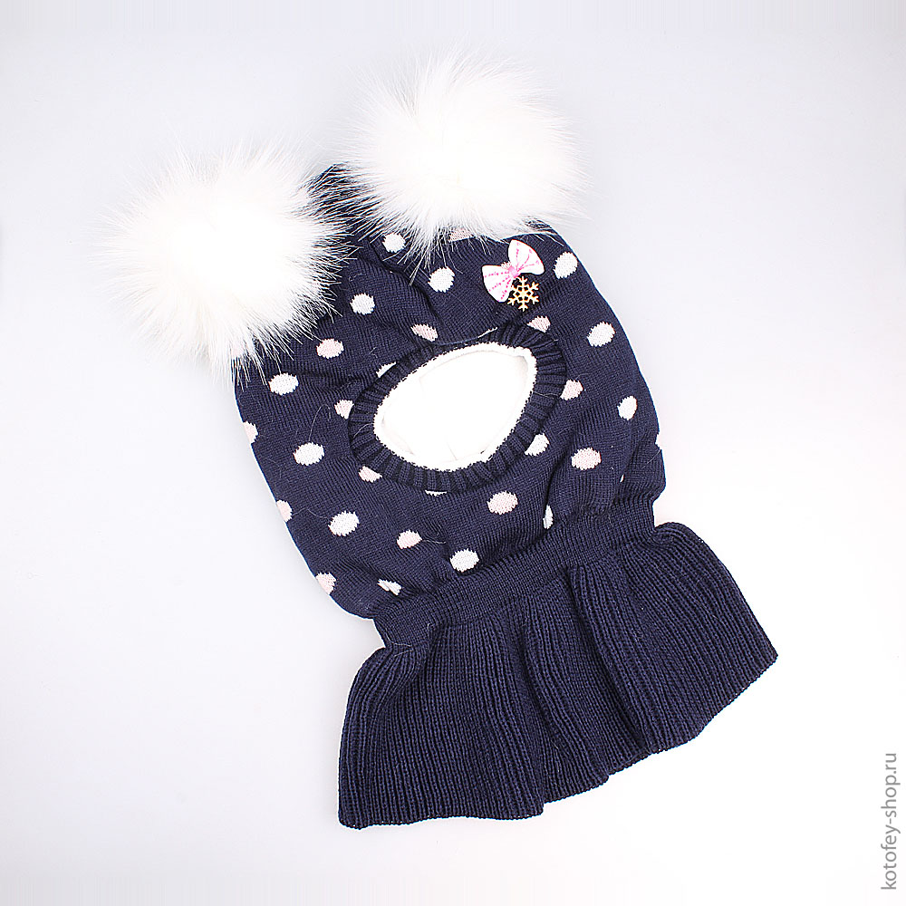 07811080-00 Шлем-капор зимний синий, все фото 1