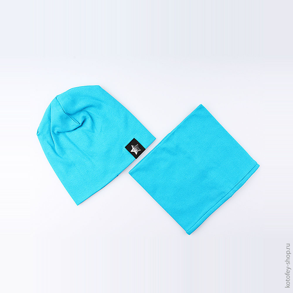 07011072-40 Шапка на весну, 95% хлопок, синяя, все фото 1