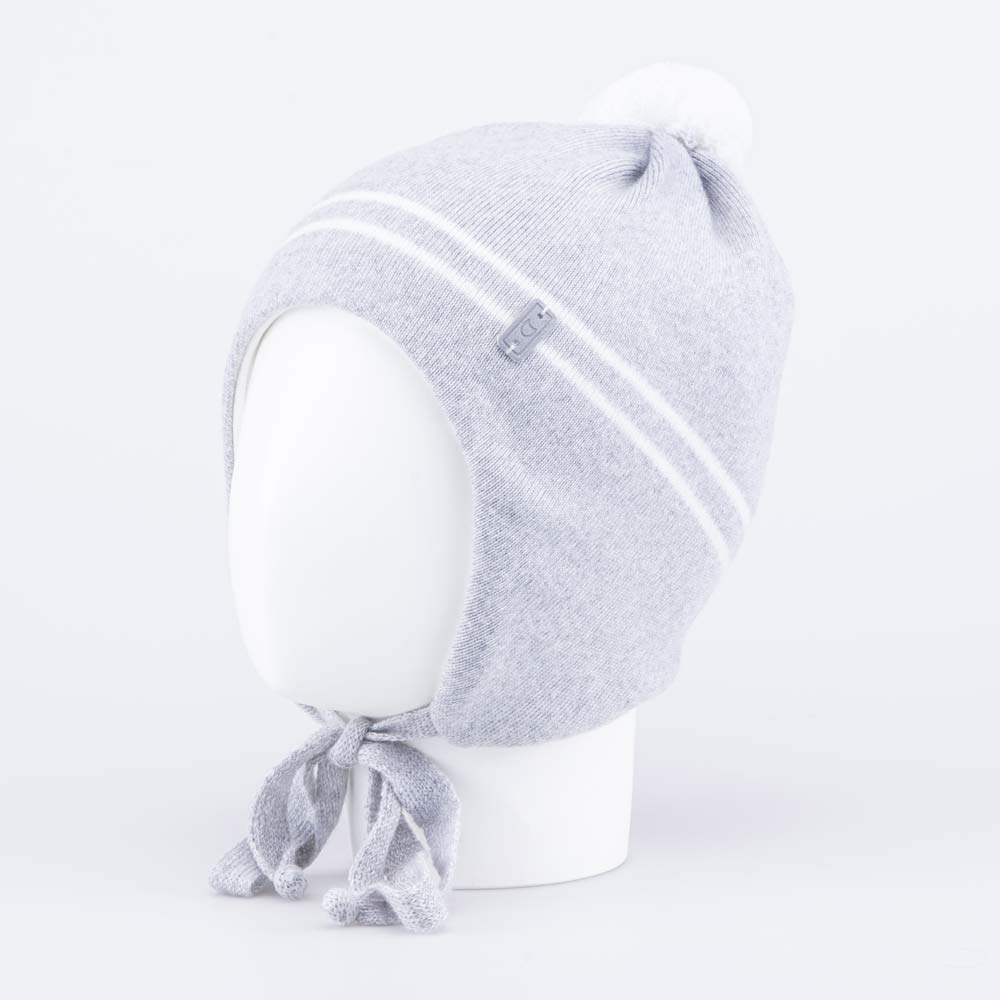 07711422-41 Шапка на завязках серый, все фото 1