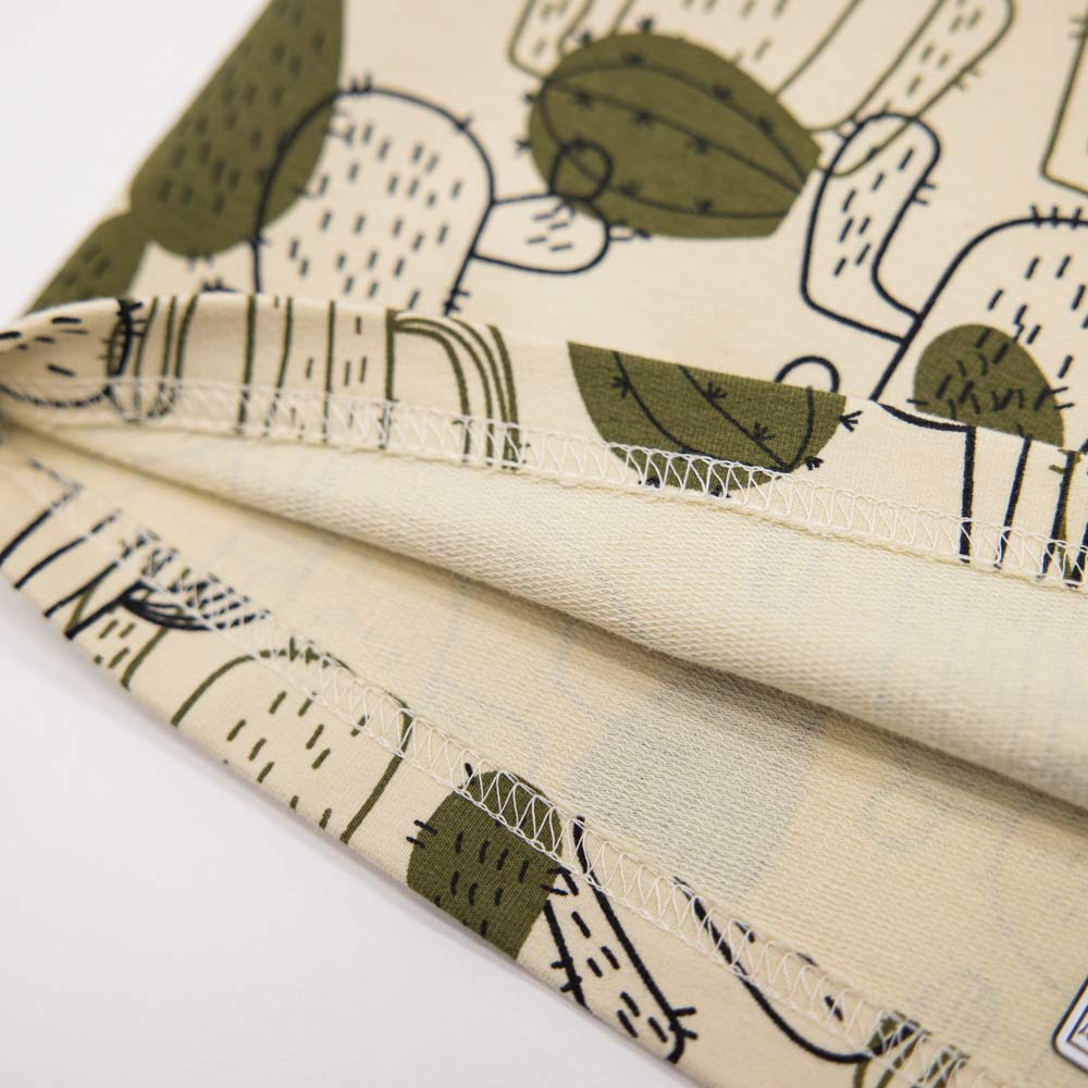 07764091-40 Футболка из футера для мальчика бежевый-зеленый, все фото 3