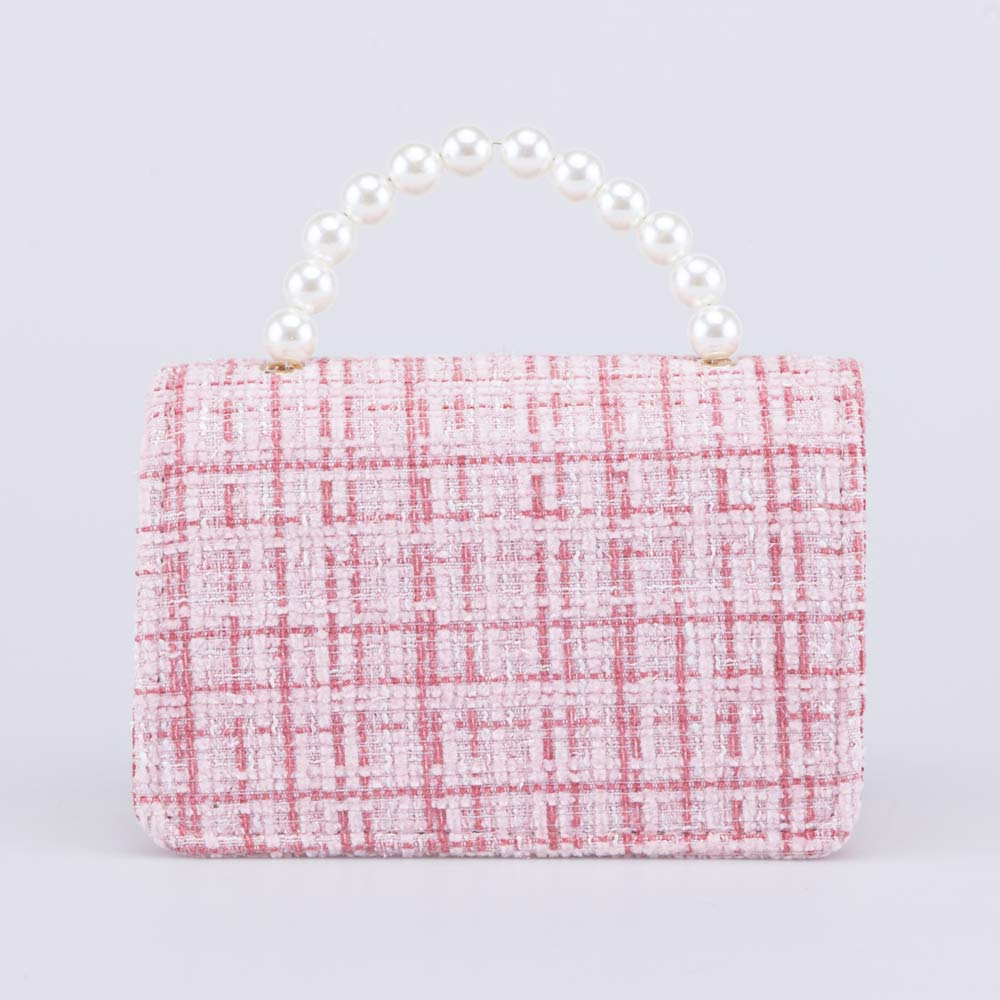 02802372-40 Твидовая сумка кросс-боди детская розовый, все фото 3