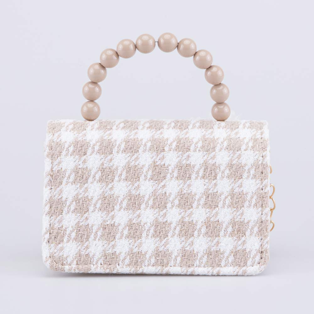 02802379-40 Твидовая сумка кросс-боди детская бежевый, все фото 3