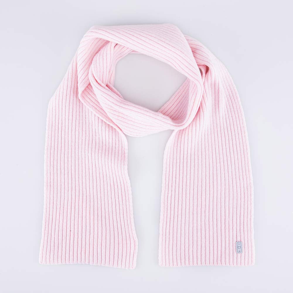 07812105-20 Шарф из шерсти мериноса детский светло-розовый, все фото 1