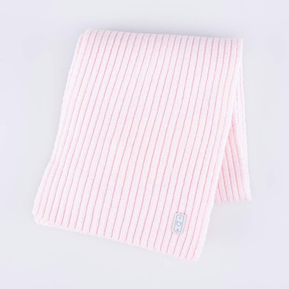 07812105-20 Шарф из шерсти мериноса детский светло-розовый, все фото 2