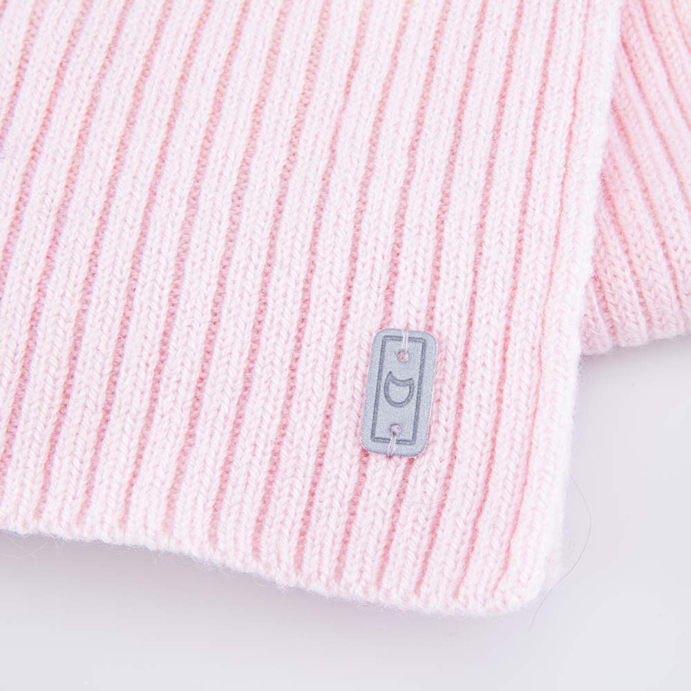 07812105-20 Шарф из шерсти мериноса детский светло-розовый, все фото 3