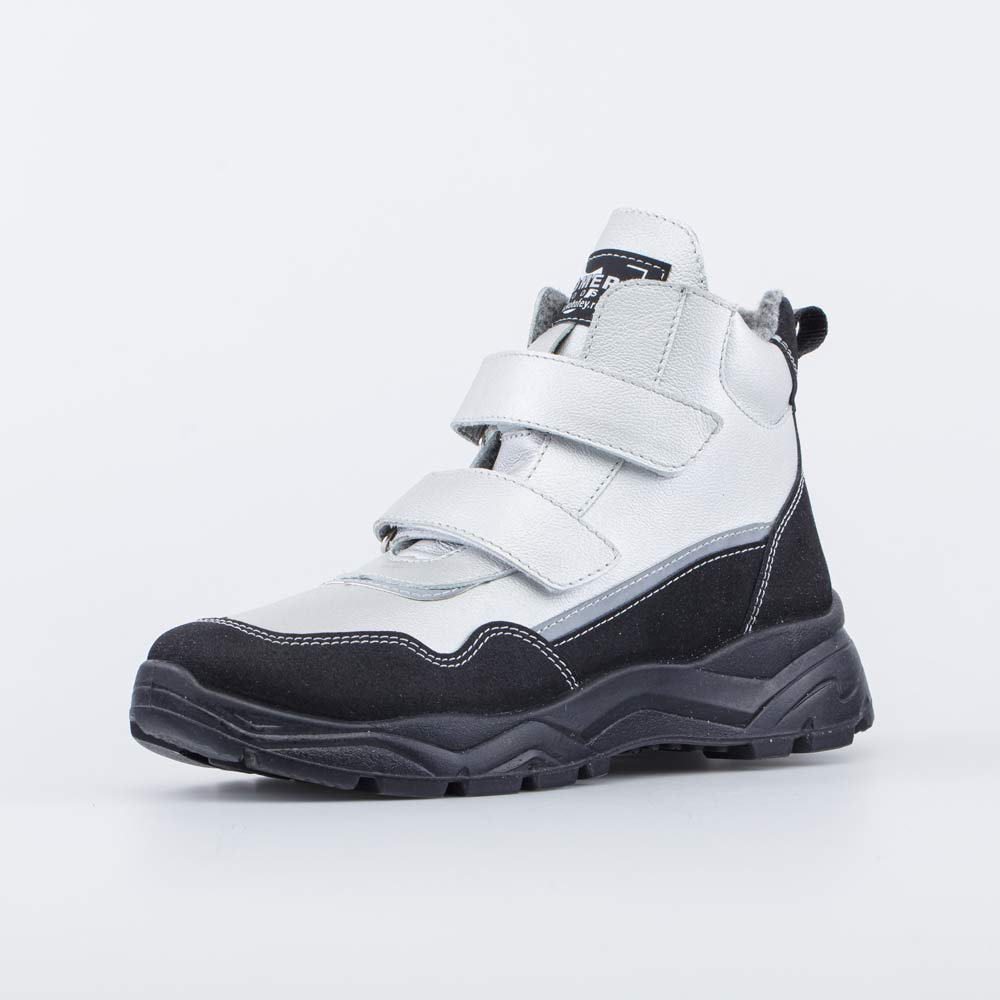 552256-33 Демисезонные ботинки на липучках STYLE серебристые, все фото 1