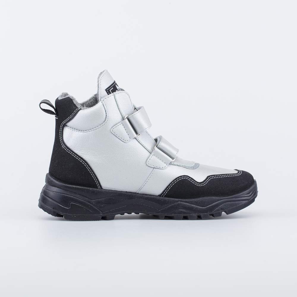 552256-33 Демисезонные ботинки на липучках STYLE серебристые, все фото 2