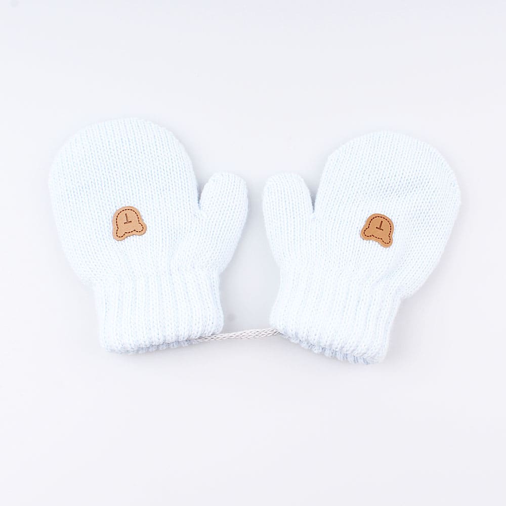 07721156-40 Варежки детские двухслойные светло-голубой, все фото 1