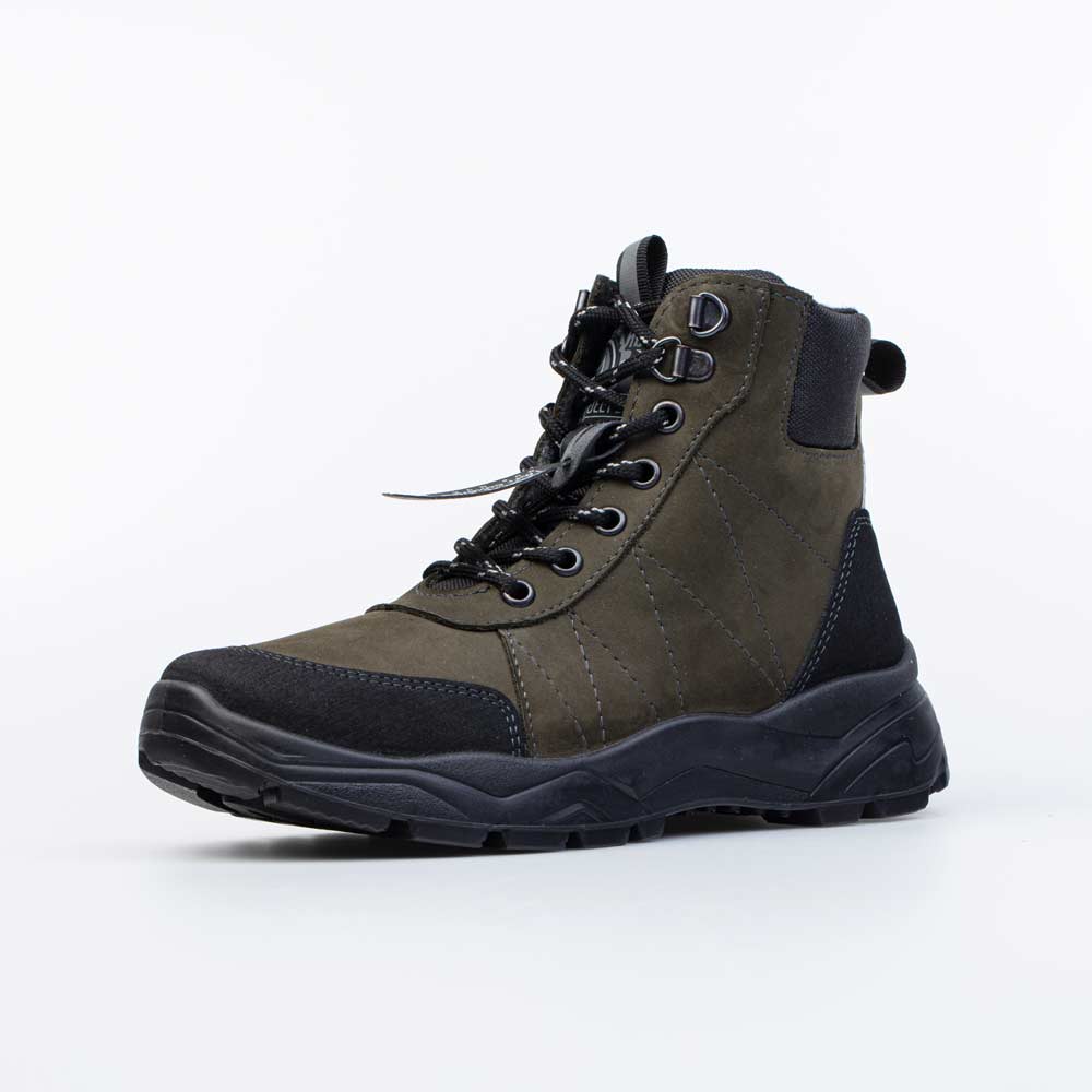 752201-32 Утепленные ботинки для мальчика хаки, все фото 1