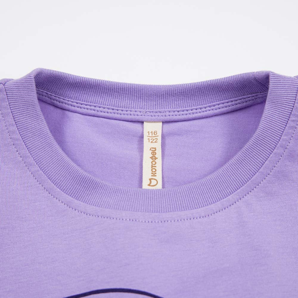 07802048-42 Футболка из кулирки Три кота сиреневый, все фото 4