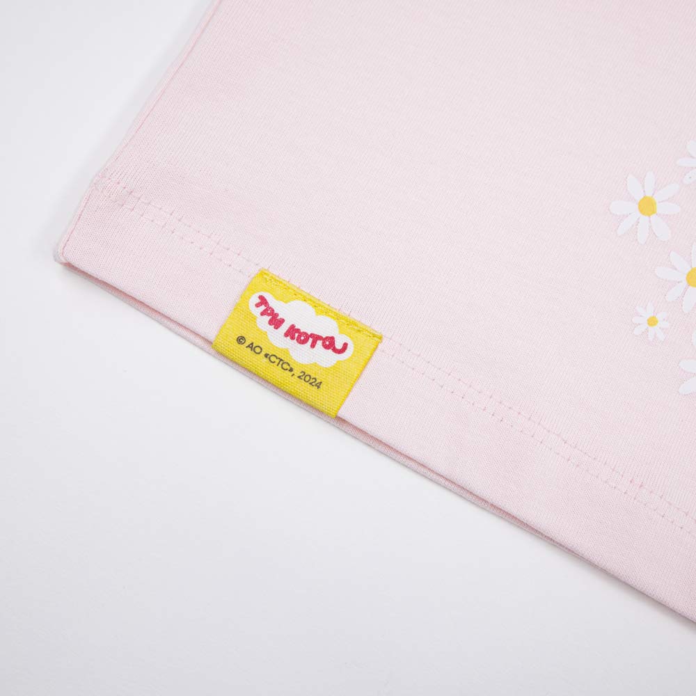 07802049-41 Футболка из кулирки Три кота розовый, все фото 3