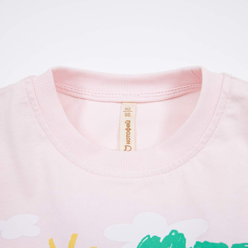 07802049-41 Футболка из кулирки Три кота розовый, все фото 4