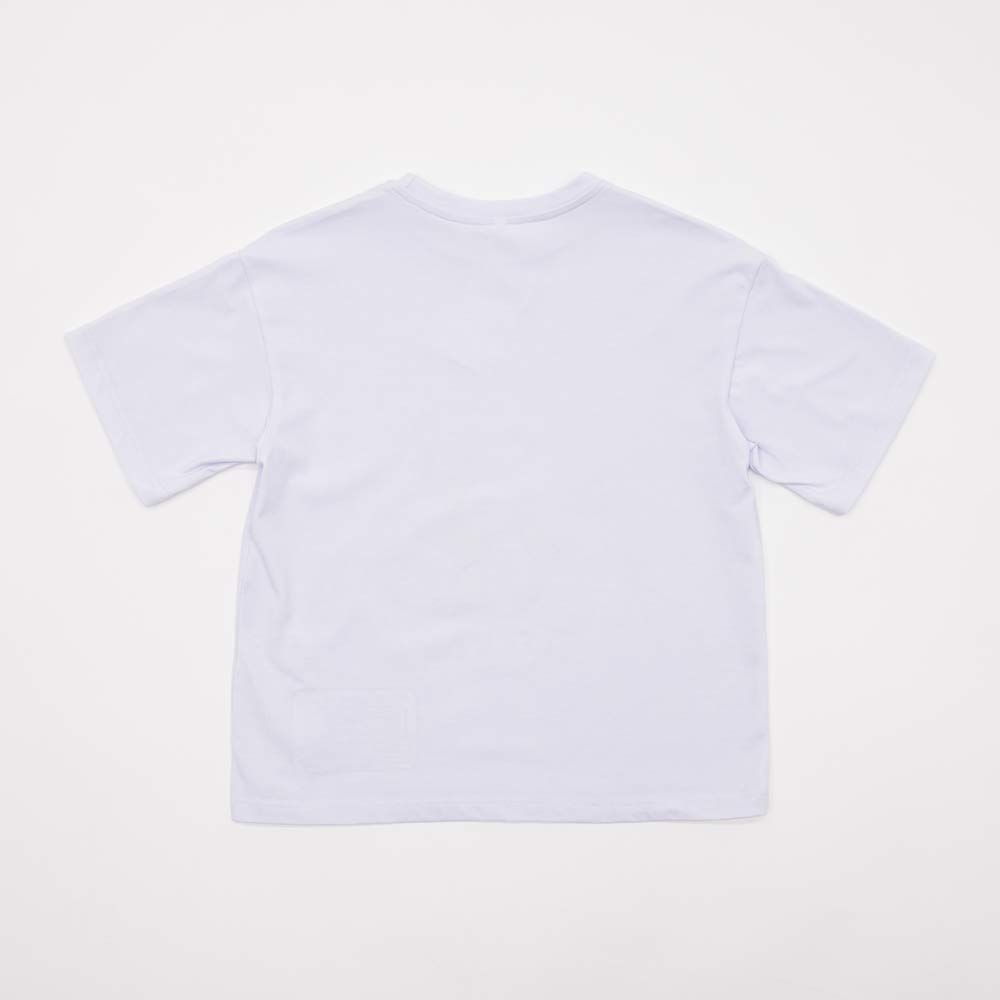 07802054-40 Объемная футболка из кулирки для девочки белый, все фото 2