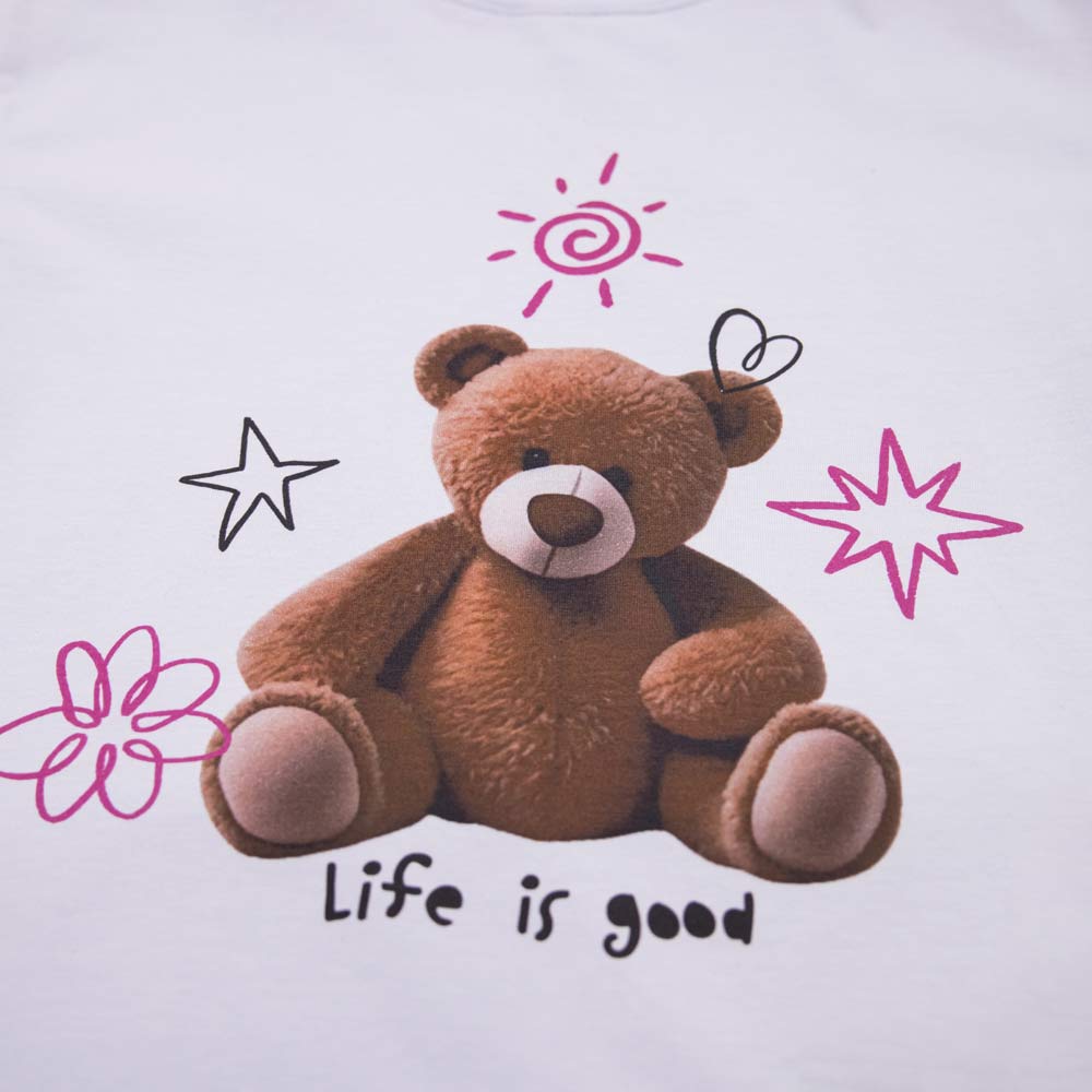 07802054-40 Объемная футболка из кулирки для девочки белый, все фото 3