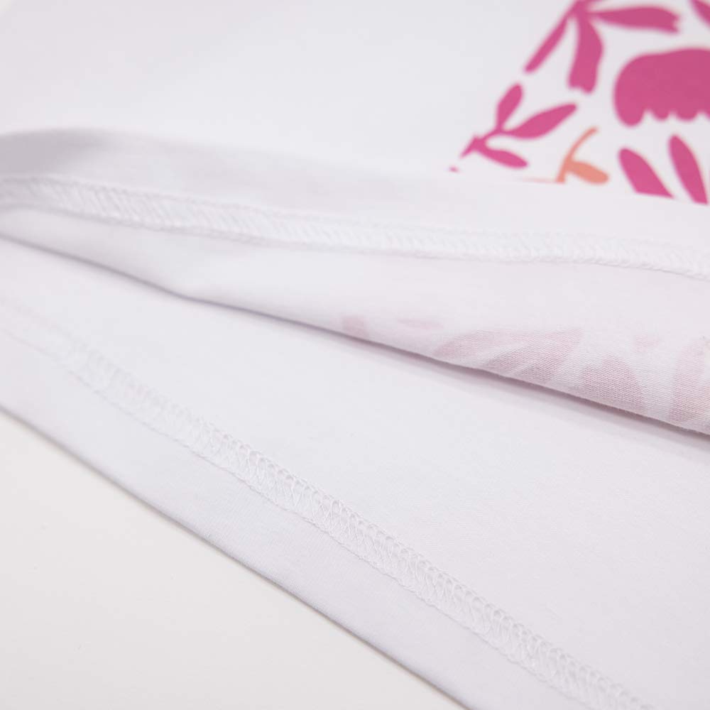 07802055-40 Укороченная футболка из кулирки для девочки белый, все фото 3