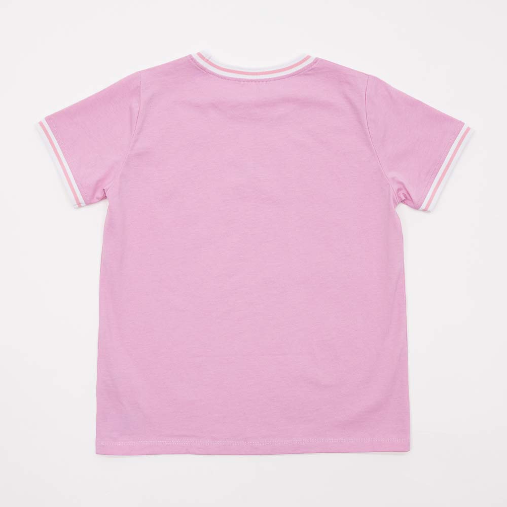 07802058-40 Футболка из кулирки для девочки розовый, все фото 2