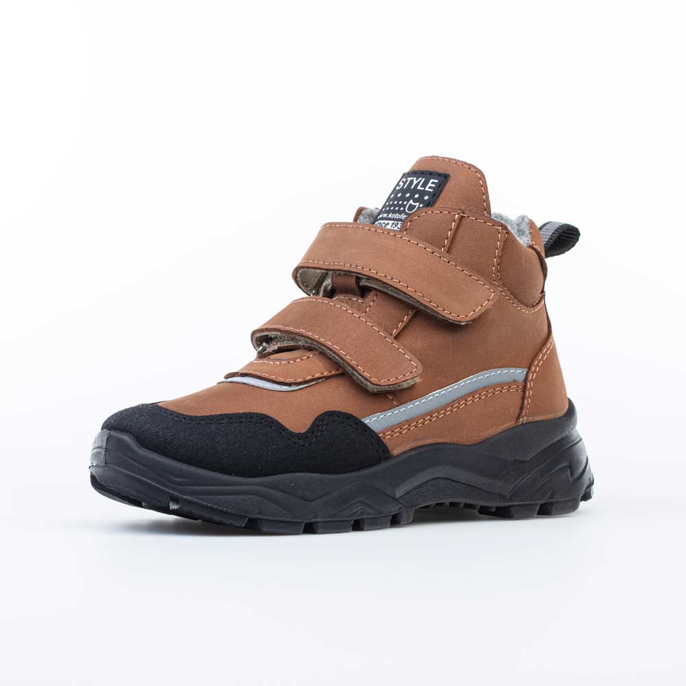 352323-35 Демисезонные ботинки на липучках Стиль коричневый, все фото 1