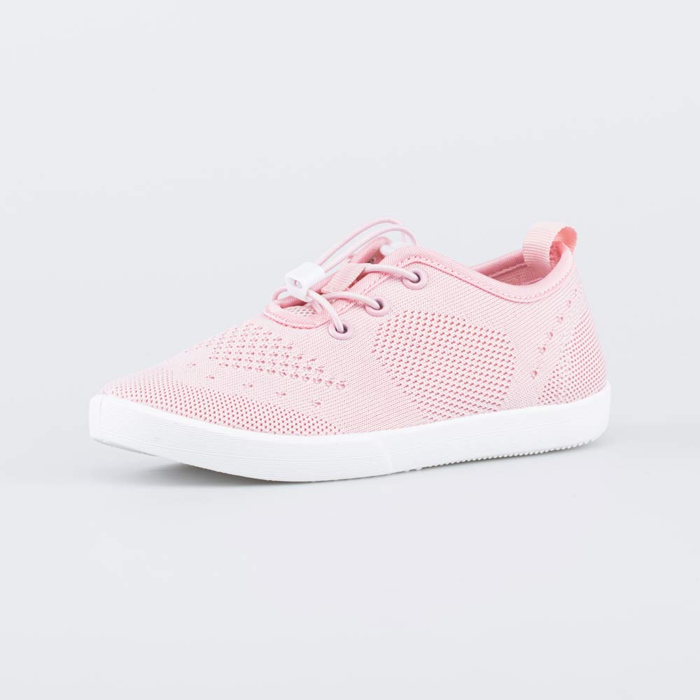 731121-19 Кеды из вязаного текстиля для девочки светло-розовый , все фото 1