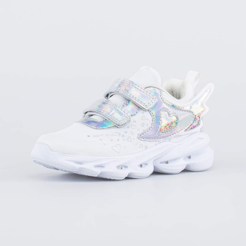 344435-73 Белые кроссовки с LED и Softshell, все фото 1