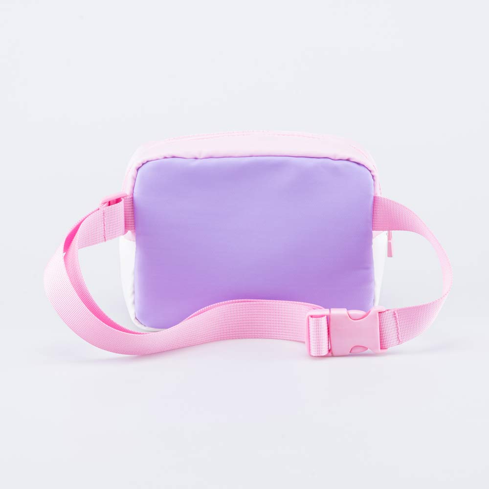 02819010-40 Сумка поясная текстильная розовый + сиреневый, все фото 3