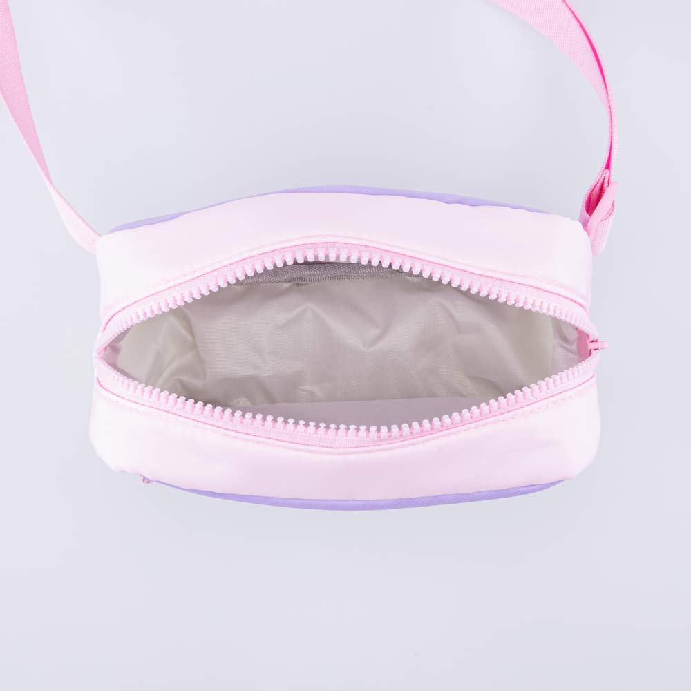 02819010-40 Сумка поясная текстильная розовый + сиреневый, все фото 4