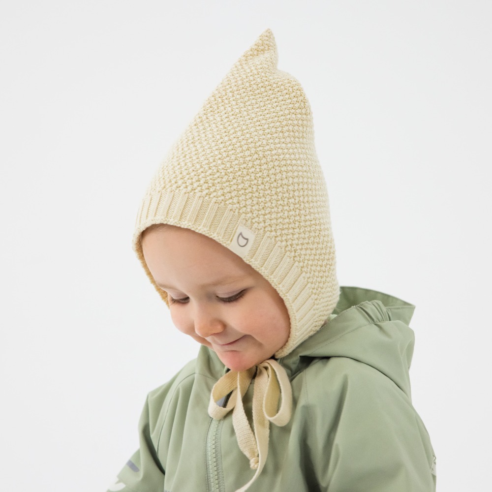 07811982-40 Шапка вязаная Гномик бежевый, все фото 5