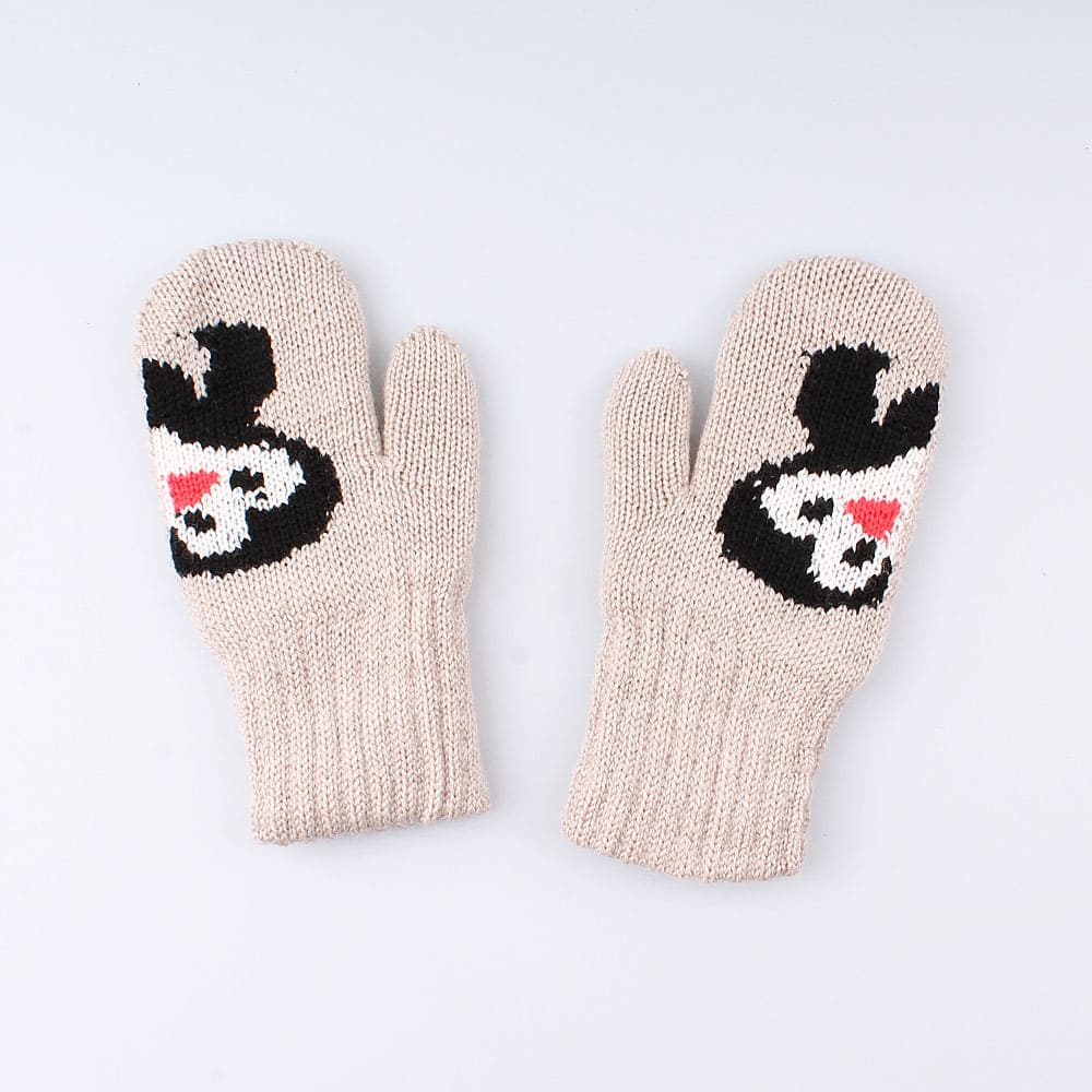 07021129-40 Варежки детские двухслойные бежевые, все фото 2