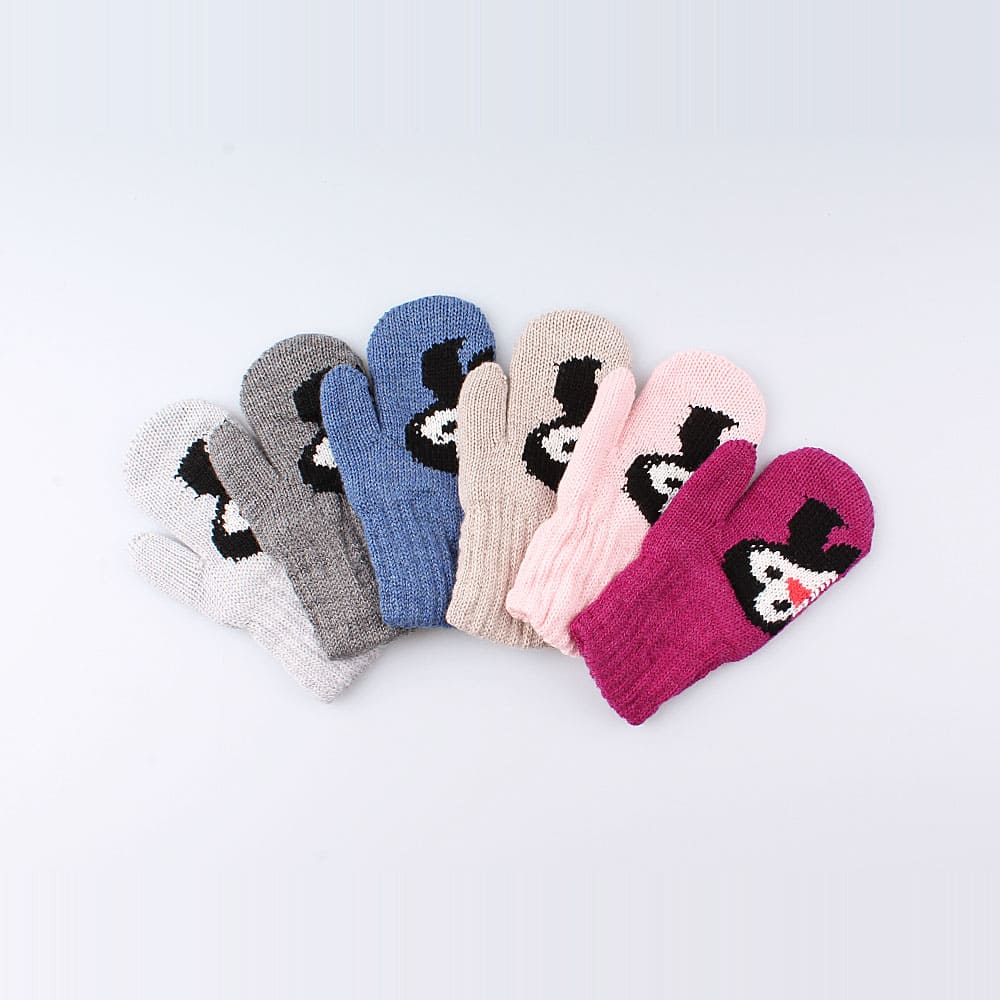 07021129-40 Варежки детские двухслойные бежевые, все фото 1