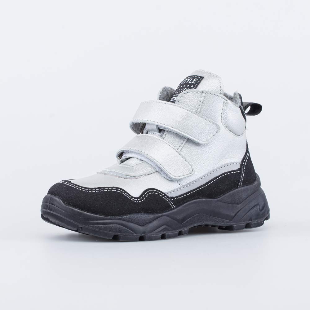 352323-36 Демисезонные ботинки на липучках Стиль серебристый, все фото 1