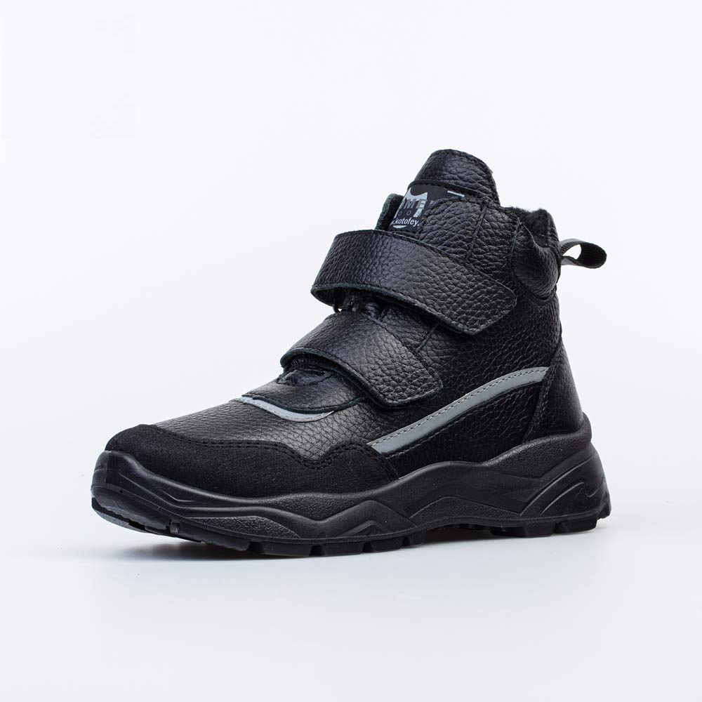 752199-33 Демисезонные ботинки на липучках Стиль черный, все фото 1