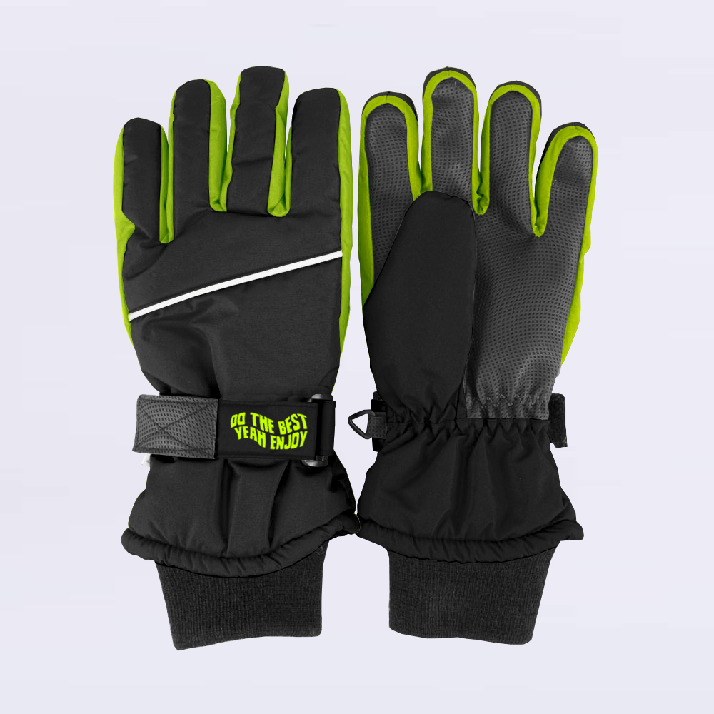 07722249-40 Перчатки с тинсулейт черно-салатовый, все фото 1