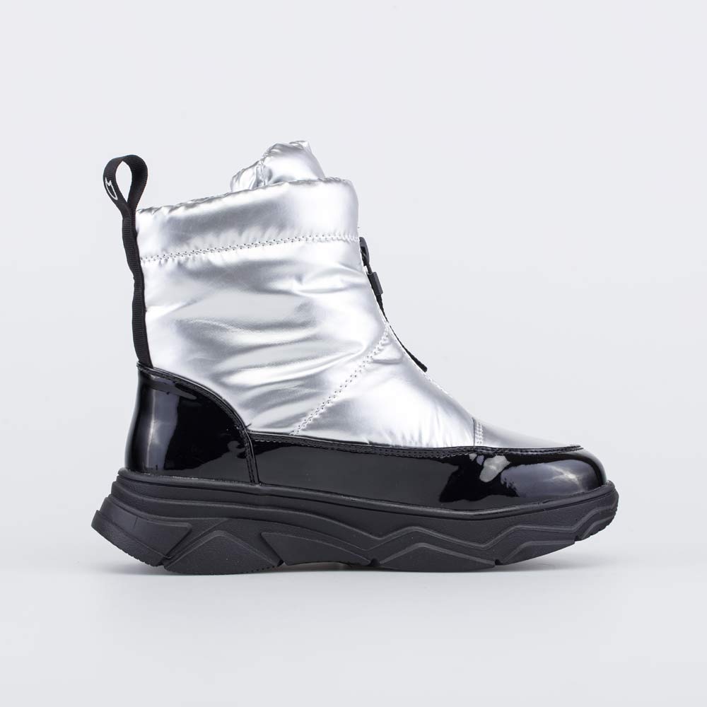 554076-41 Ботинки-дутики для девочки серебро, все фото 2