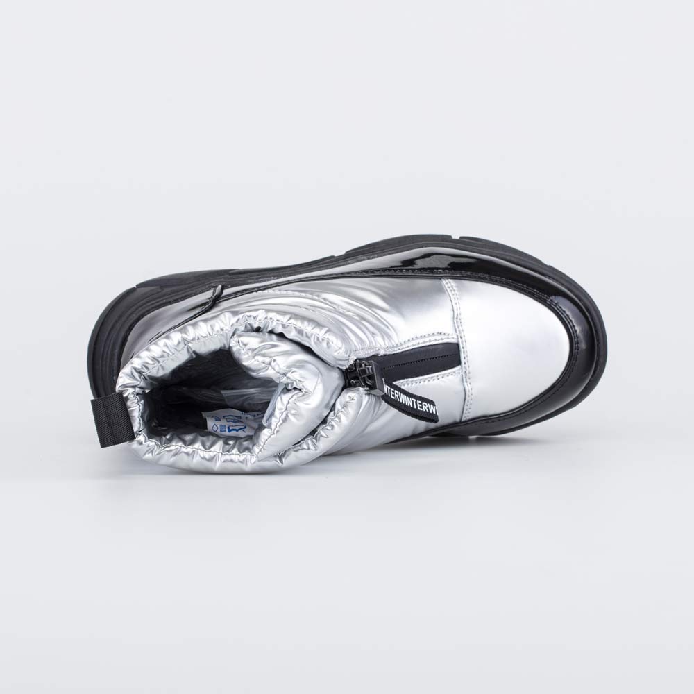 554076-41 Ботинки-дутики для девочки серебро, все фото 4