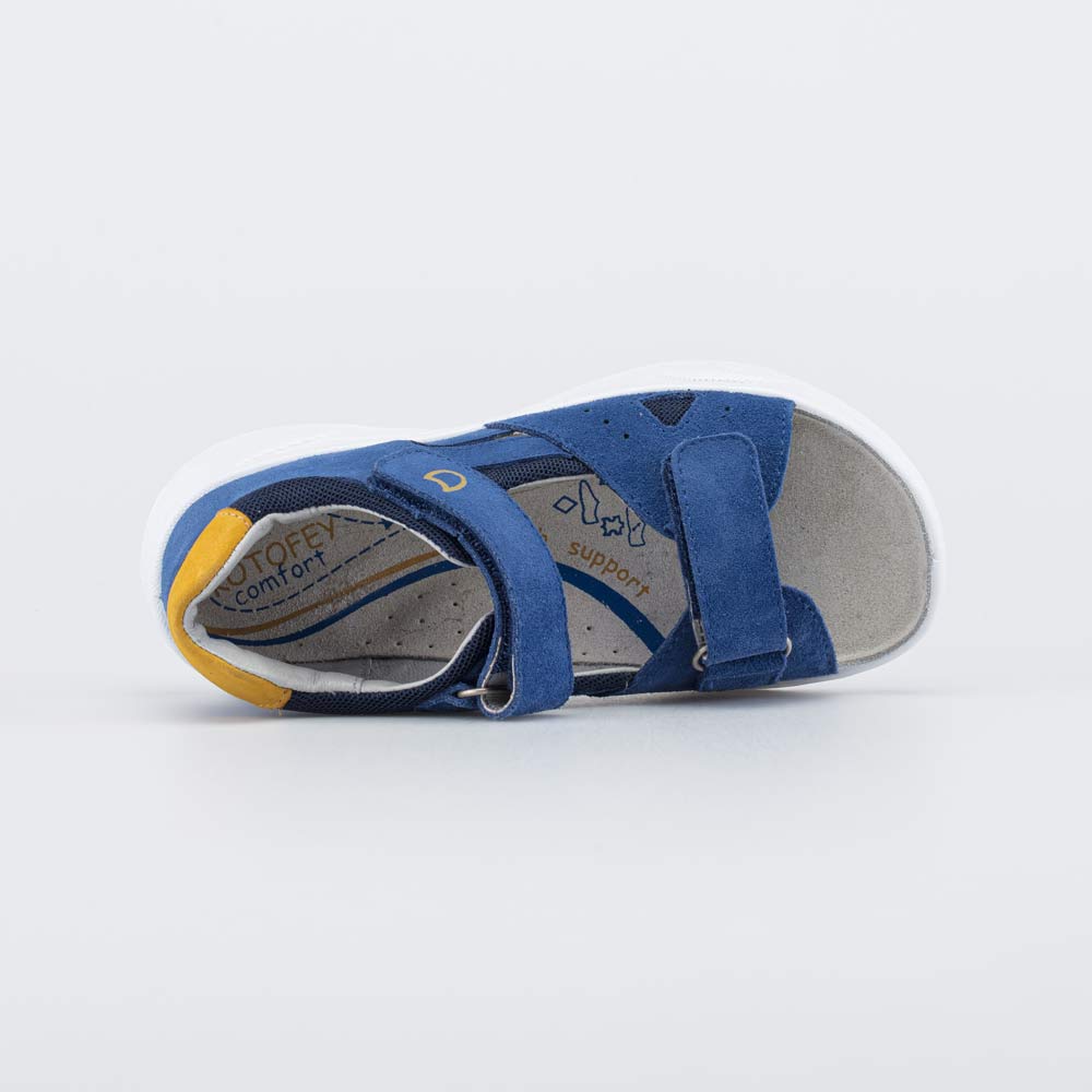 522187-23 Кожаные сандалии для мальчика Синий, все фото 4