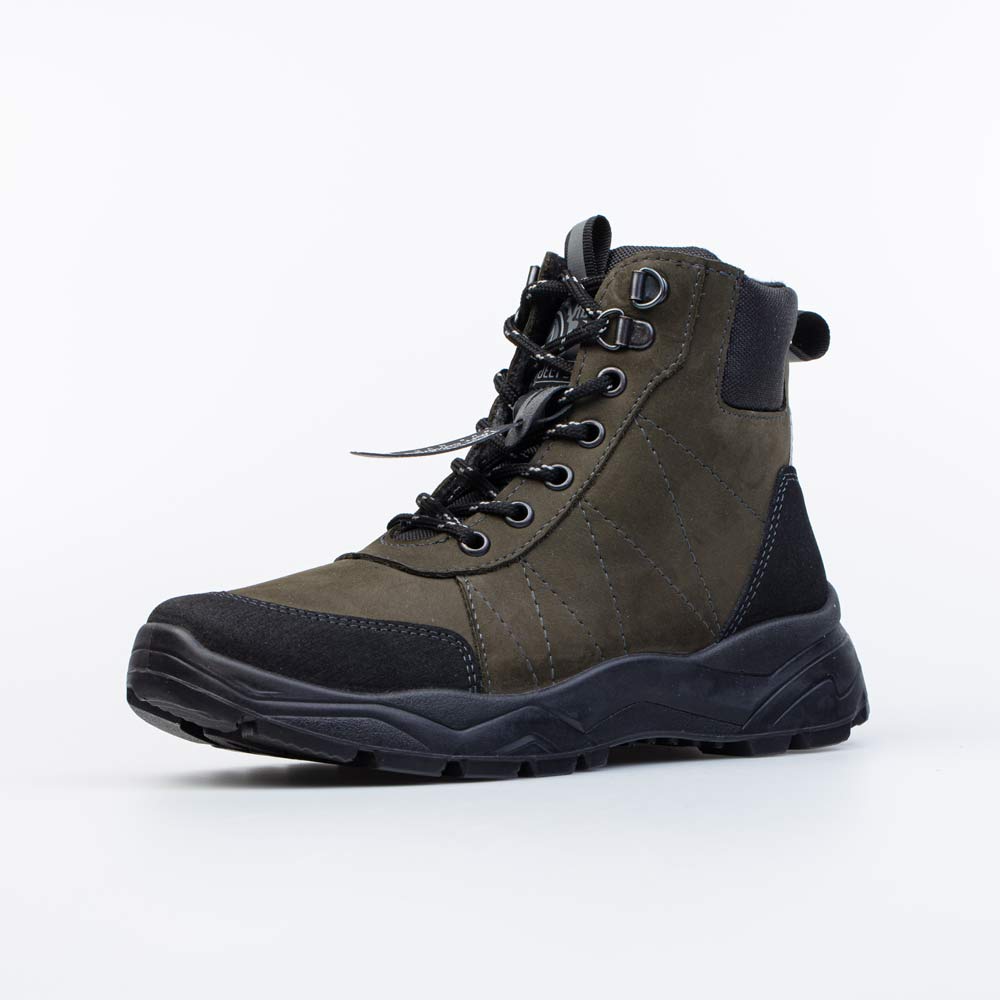 752201-35 Утепленные ботинки для мальчика хаки, все фото 1
