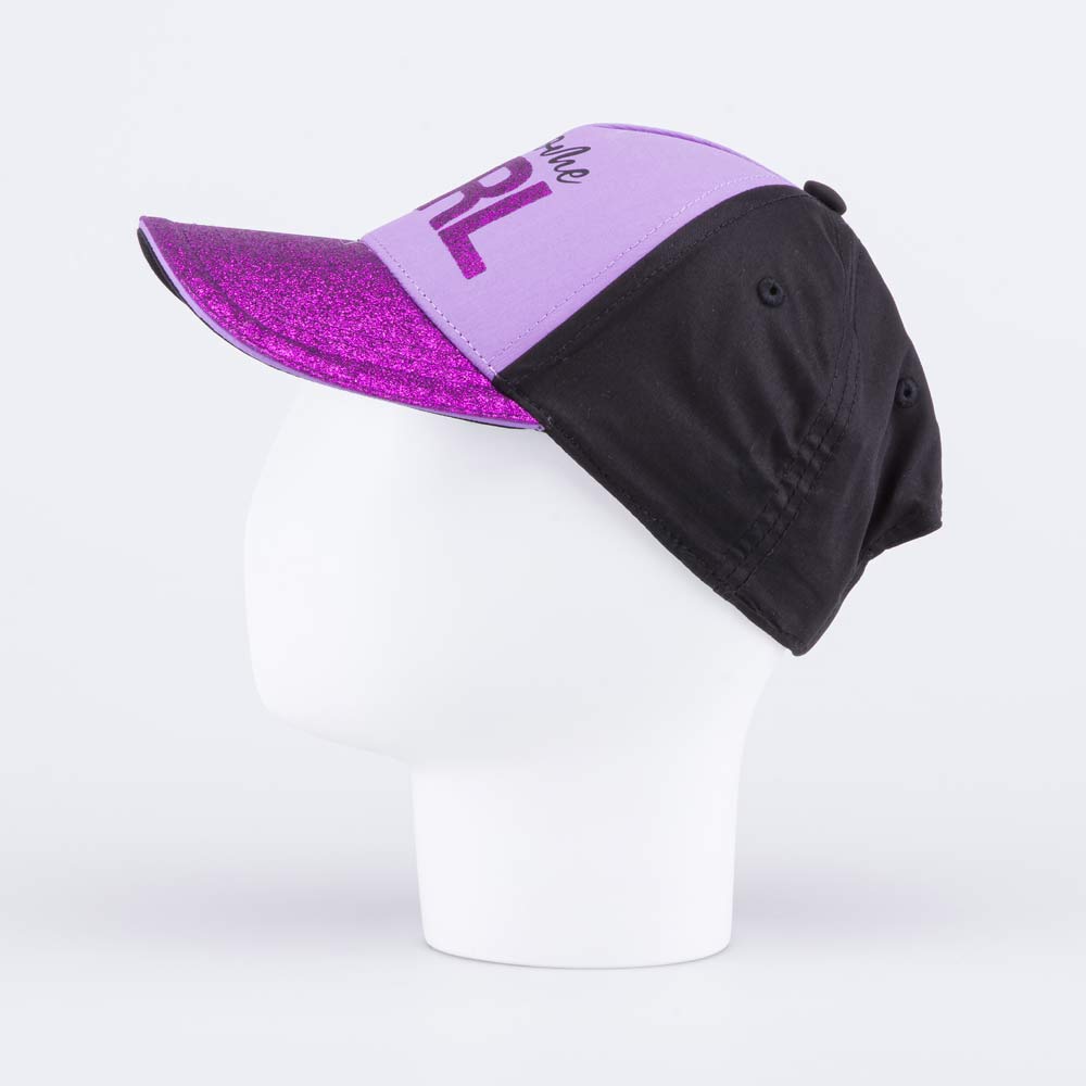 07809008-40 Кепка-бейсболка для девочки черный-сиреневый, все фото 2