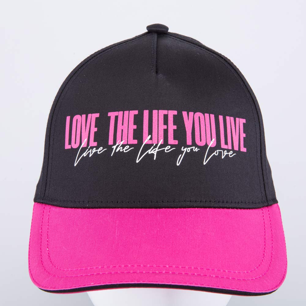 07809011-40 Кепка-бейсболка для девочки черный-розовый, все фото 3