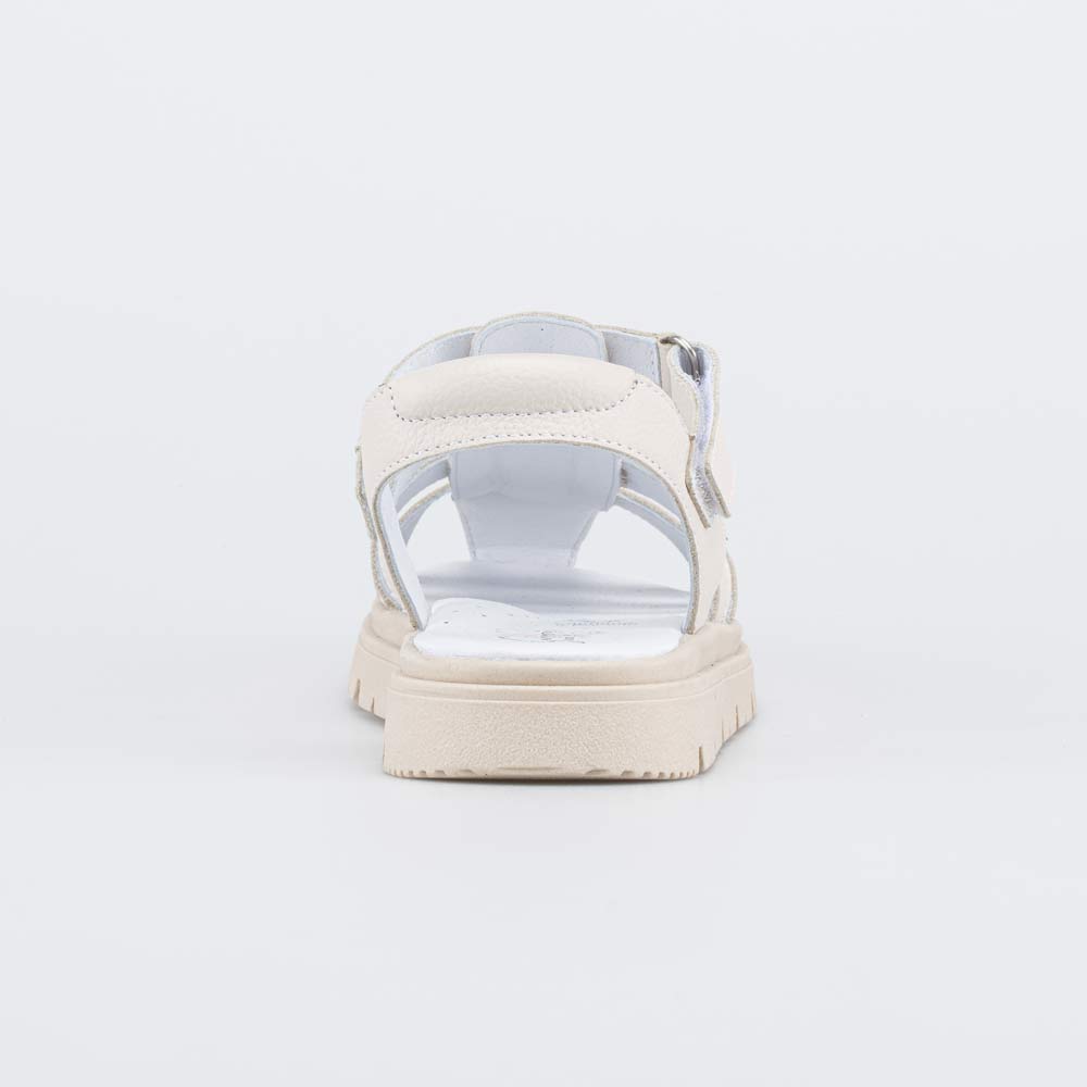 522184-23 Кожаные босоножки на липучке бежевый, все фото 5