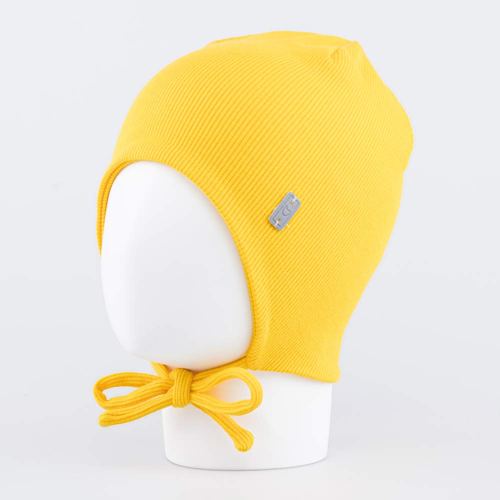 07711646-40 Шапка детская с завязками желтый, все фото 1